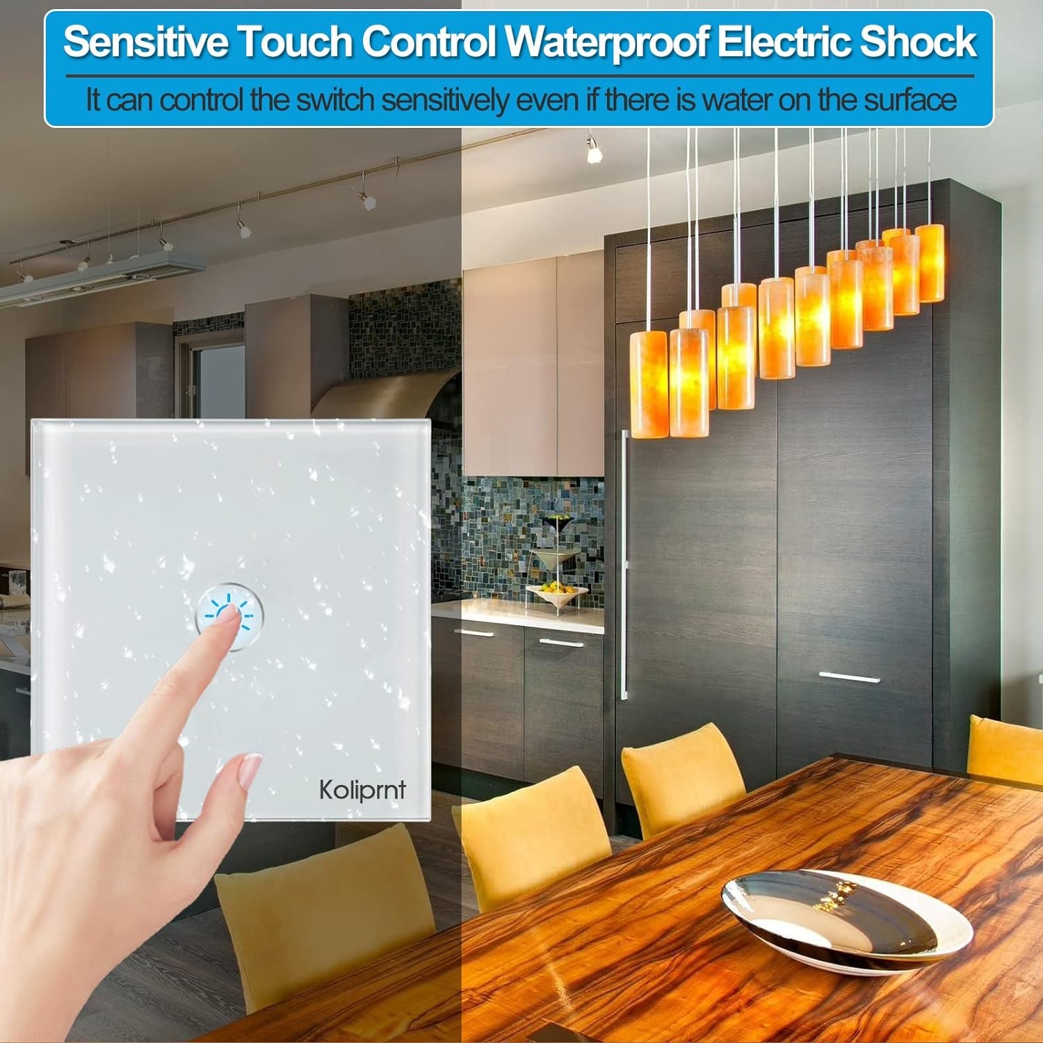 Smart Light Switch, Wifi Wireless Smart Home Switch Work Con App Smart Life/Tuya, Compatibile Con Alexa E Google Home a 1 Vie