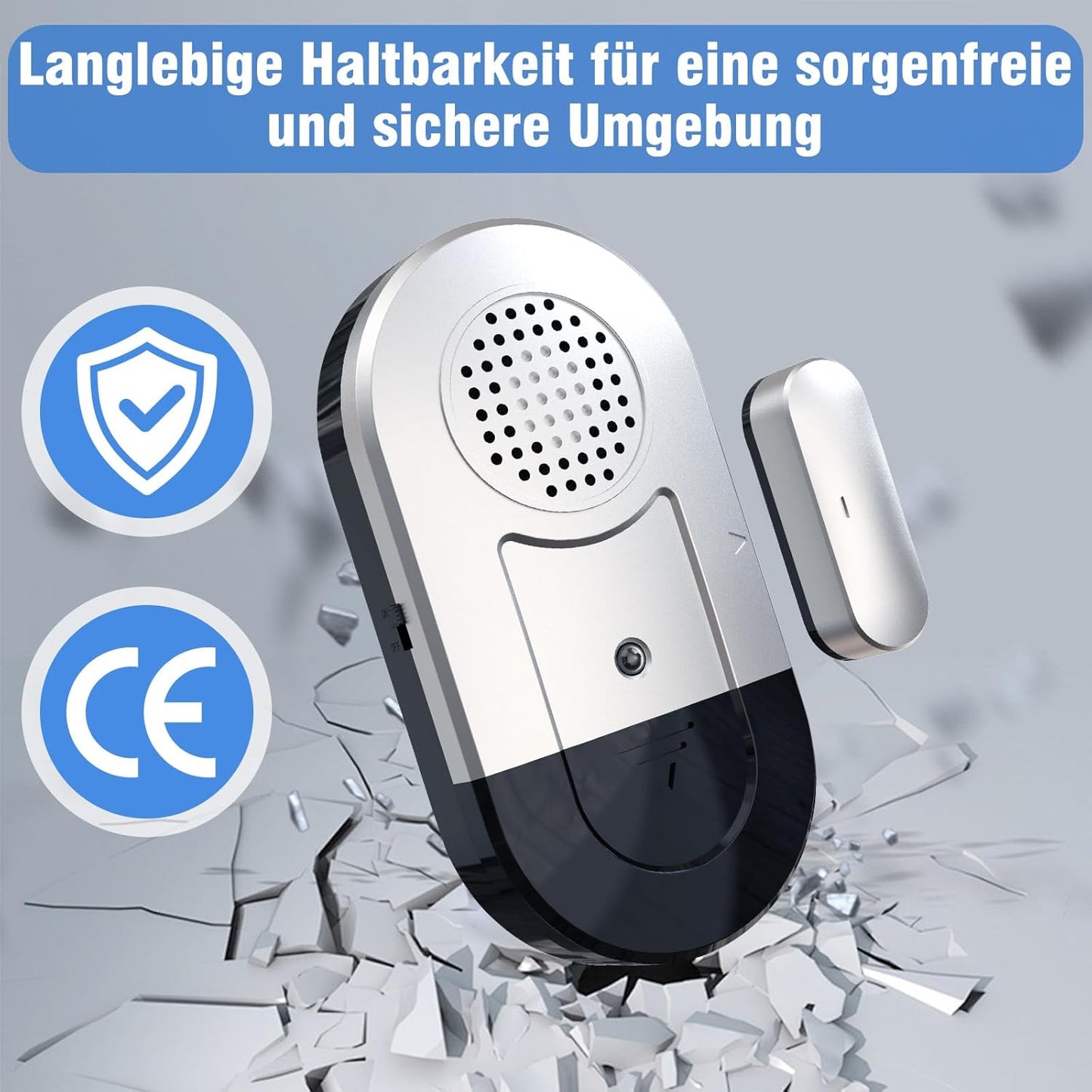 Sensore Porta Finestra per Antifurto Da Casa Allarme Wireless, Allarme Porta Sensore Magnetico per Protezione Bambini, Garage, Domestico , Frigorifero,Negozio