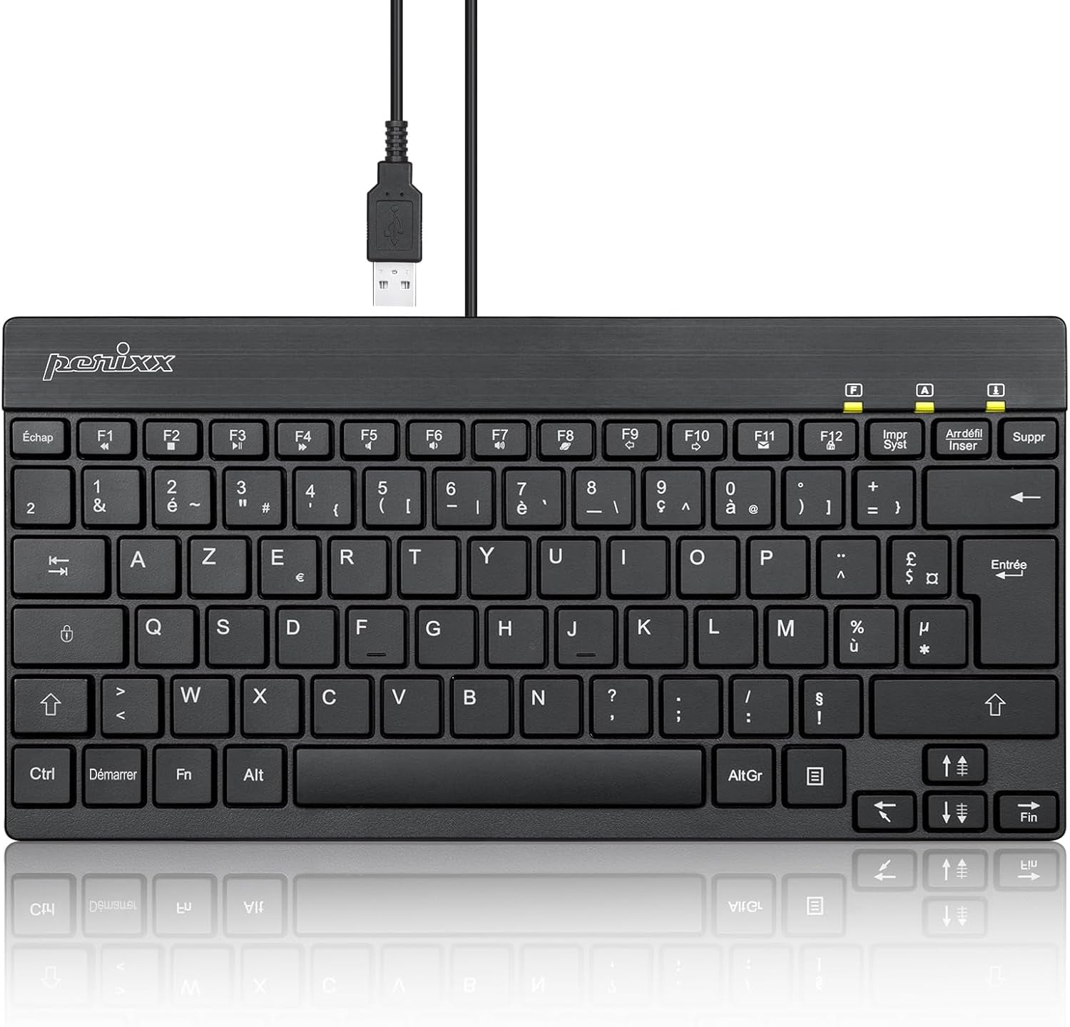 PERIBOARD-426 Mini Tastiera Con Cavo USB, Francese AZERTY, Nero