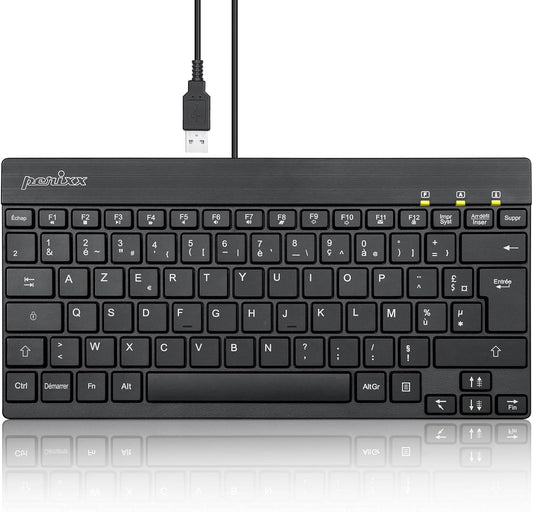 PERIBOARD-426 Mini Tastiera Con Cavo USB, Francese AZERTY, Nero