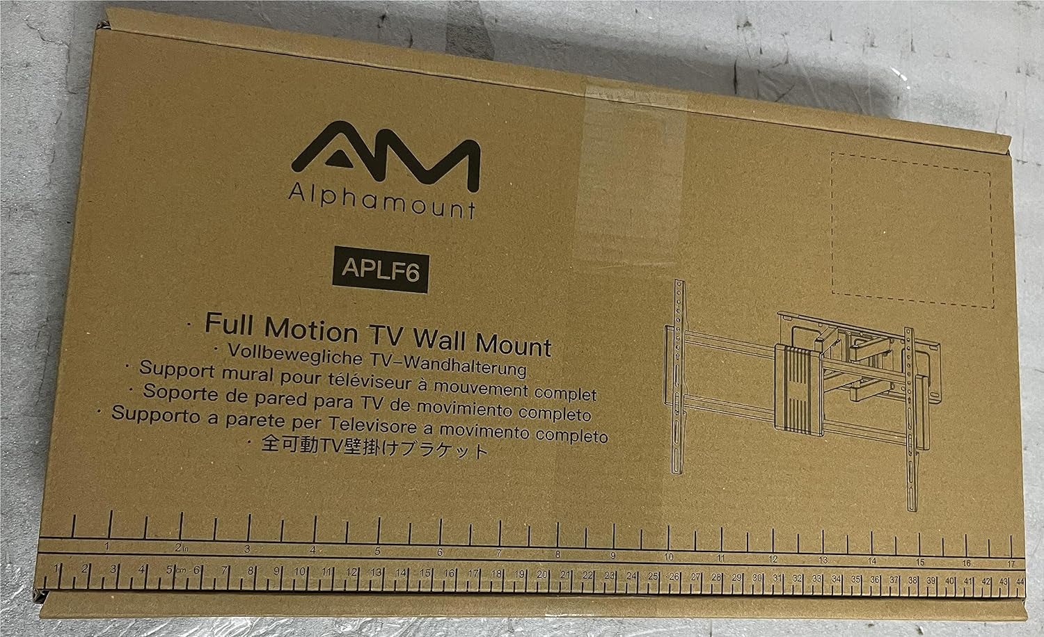 Supporto TV Parete per 37-75 Pollici Schermi Fino a 45 Kg, Staffa Tv Con Doppie Braccia, Girevole, Estensione E Inclinazione, Supporto a Parete Con Max VESA 600X400 Mm, APLF6-E