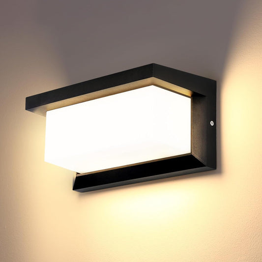 Applique Esterno, IP66 Impermeabile Lampada Da Parete, 18W 3000K LED per Balcone, Veranda, Via, Garage Terrazzo Corridoio, Giardino (Bianco Caldo)