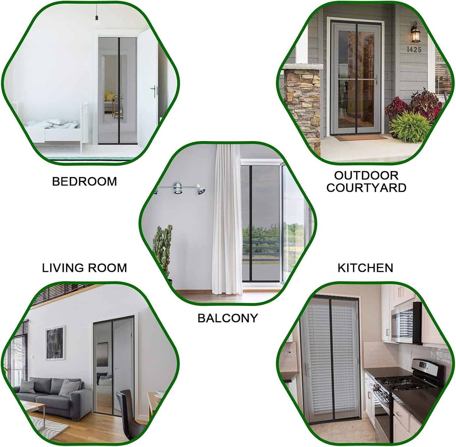 AGGIORNAMENTO Zanzariera Magnetica per Porta 140 X 240 CM - Rete Fine, Tenda Zanzariera Porta Con Totalmente Calamita, Si Chiude Da Sola per Balcone, Installazione Facile (Nero)