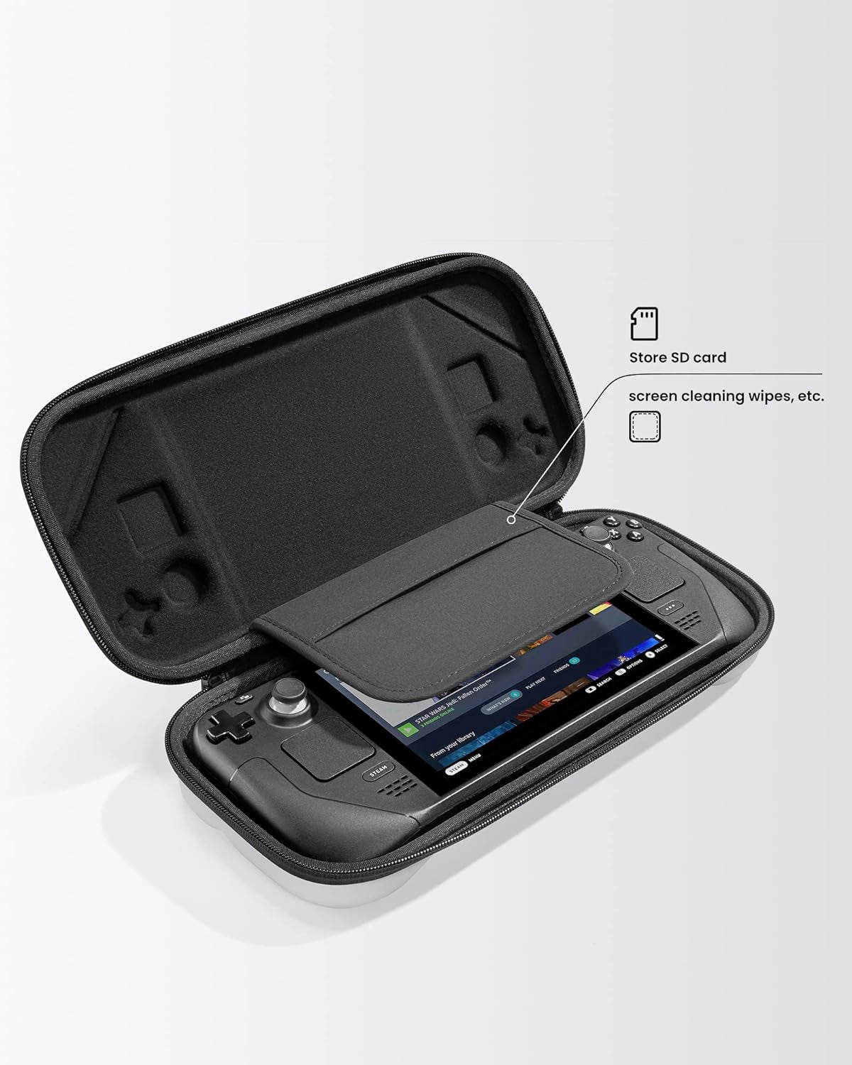 Custodia Compatibile Con Steam Deck/Steam Deck OLED, Custodia a Guscio Rigido in EVA a Protezione Completa per Il Trasporto Console E Accessori Steam Deck/Oled, Antiurto, Adatta Ai Viaggi