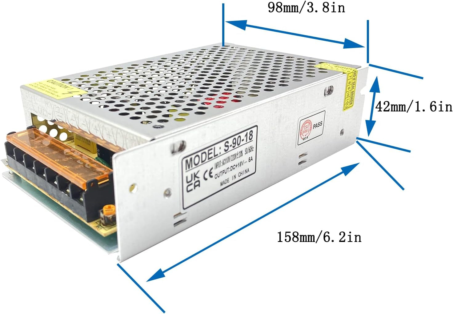 18V 5A 90W Alimentatore Universale Di Commutazione Cortocircuito Cortocircuito E Sovraccarico AC100-260V DC18V 5A 90W