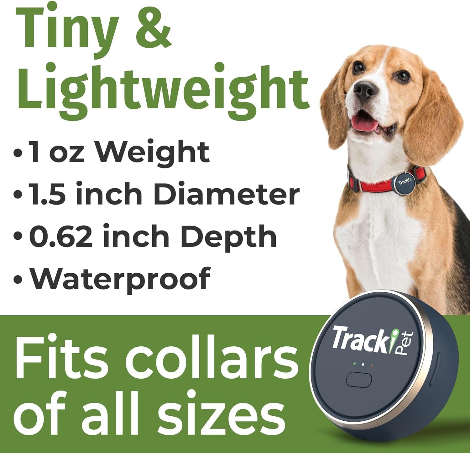 pet Localizzatore GPS per Cani - Abbonamento Richiesto - Localizzatore Localizzatore Mini, SIM Adatto a Tutti I Collari, Localizzazione Live, Portata Illimitata IP67