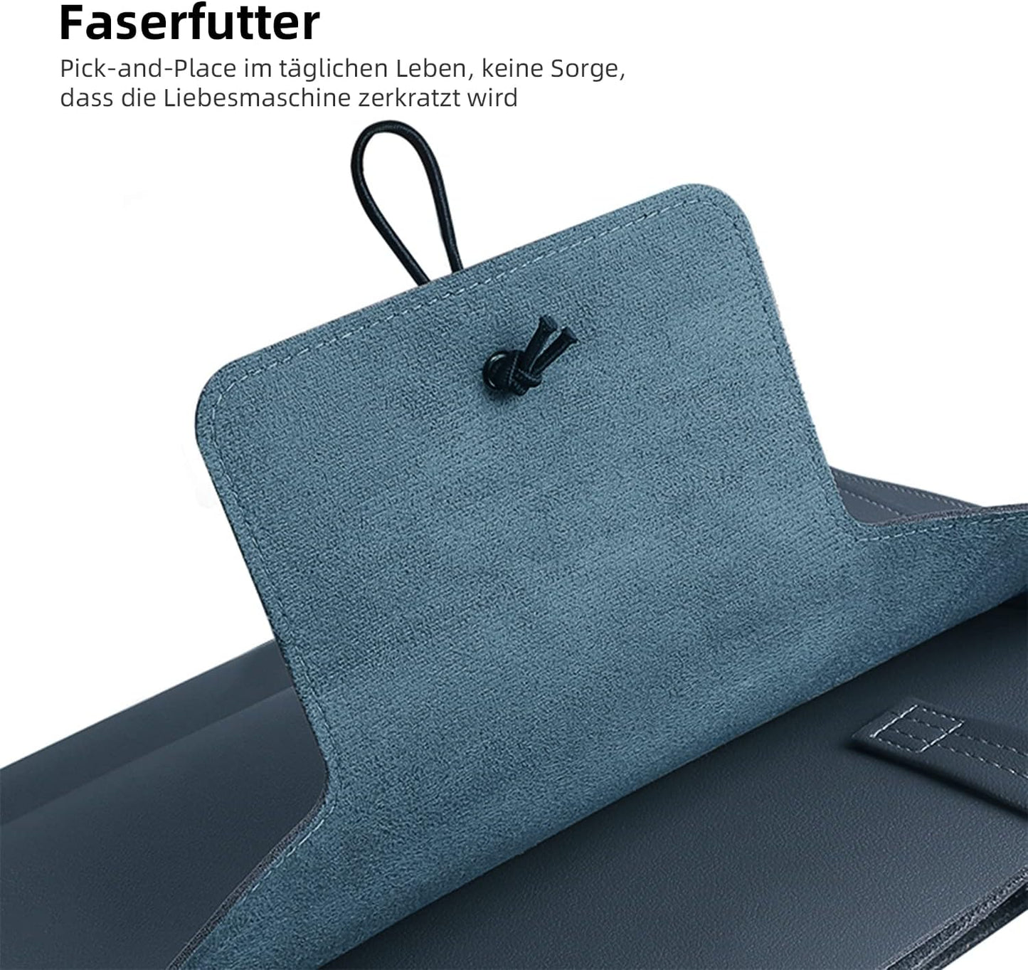 Borsa Compatta per Computer Portatile, Borsa a Tracolla/Borsa Con Tasche per Riporre Accessori, Blu Scuro