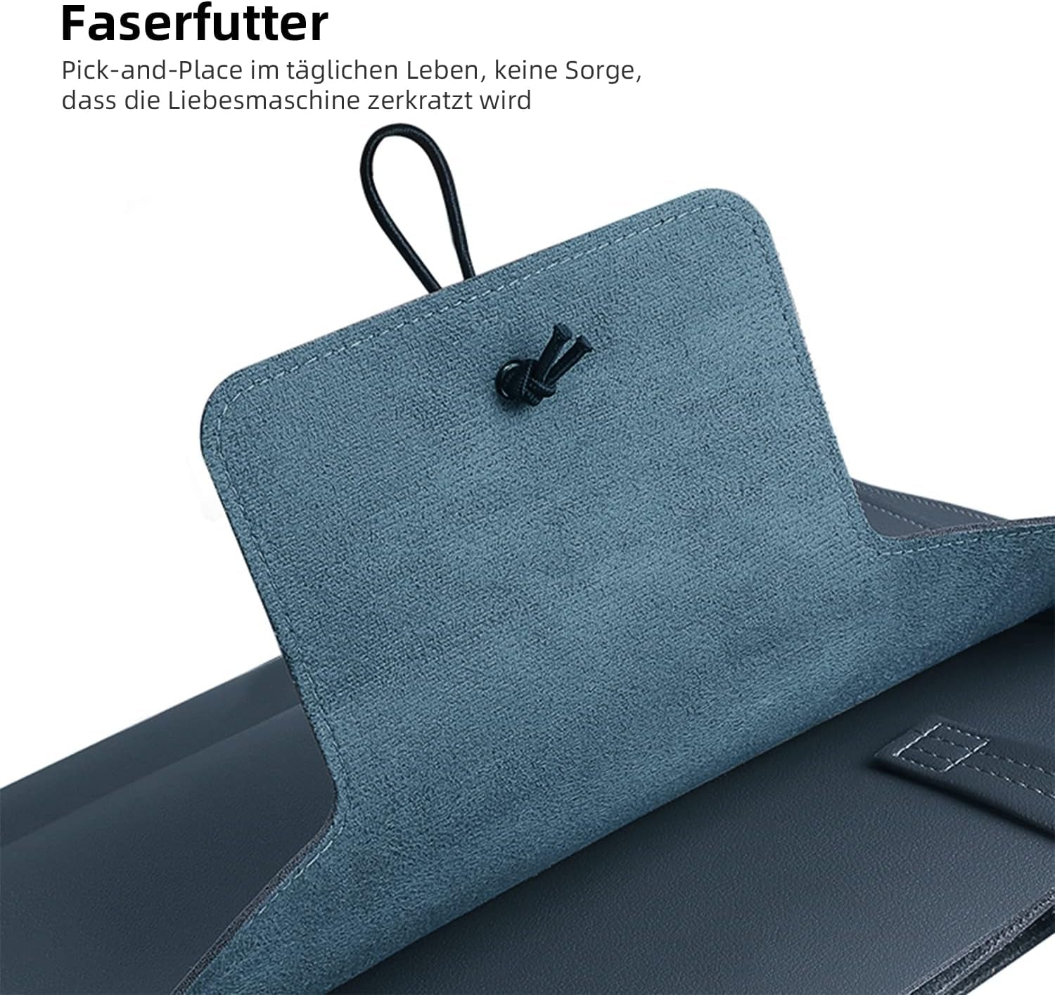 Borsa Compatta per Computer Portatile, Borsa a Tracolla/Borsa Con Tasche per Riporre Accessori, Blu Scuro