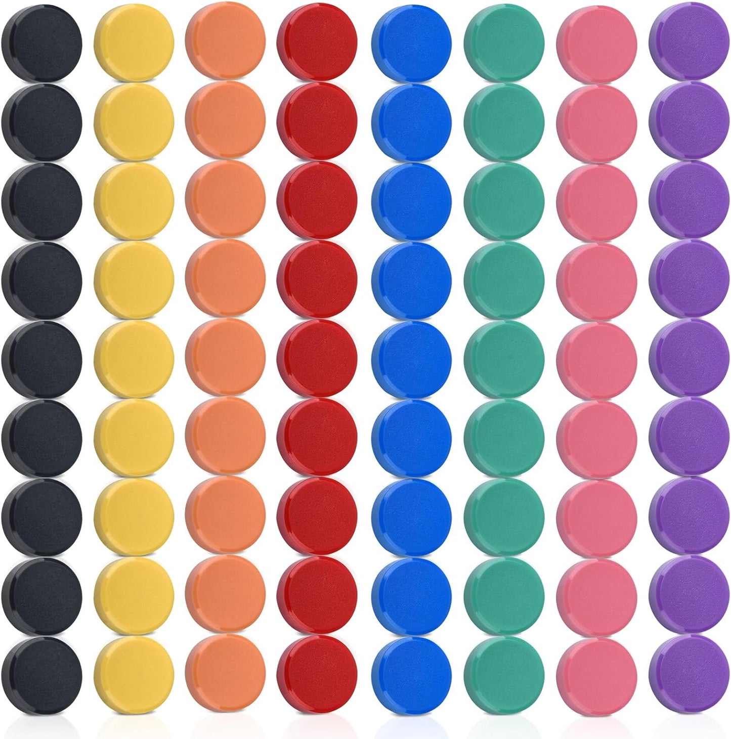 80 Magneti Forti, Magneti per Lavagnetta Magnetica, Frigorifero, Piccoli Magneti Colorati, per Lavagna Bianca, Bacheca, Aula, Ufficio, Foto (8 Colori)