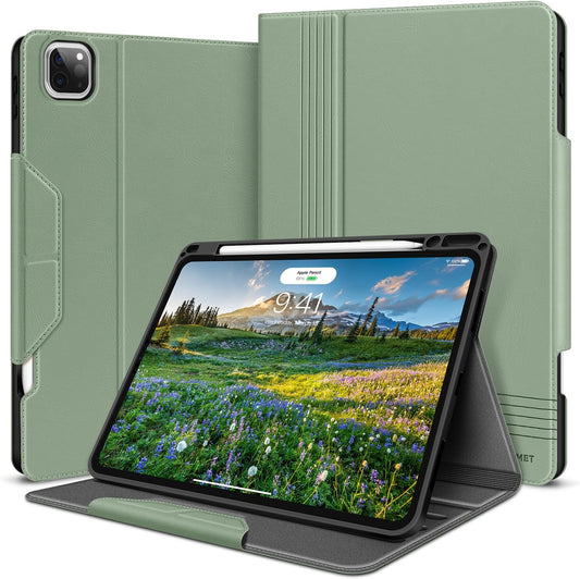 HOLIMET Custodia per Ipad Pro 11 2022 4 Generazione, 2021/2020/2018 (3/2/1A Gen) Ultra Smart Cover Con Pencil Holder per Pencil 2, Auto Svegliati/Sonno Case per Ipad Pro 11 Pollici - Verde