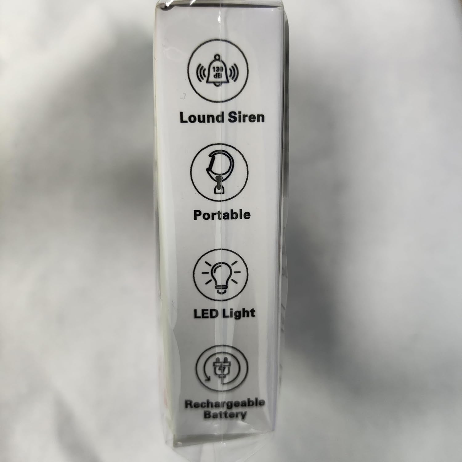 Allarme Personale Ricaricabile, 130 Db Forte Suonoallarme Di Sicurezza Personale Allarme Autodifesa per Donne/Bambini/Ragazze/Anziani Con Torcia Led(Bianco+Rose)