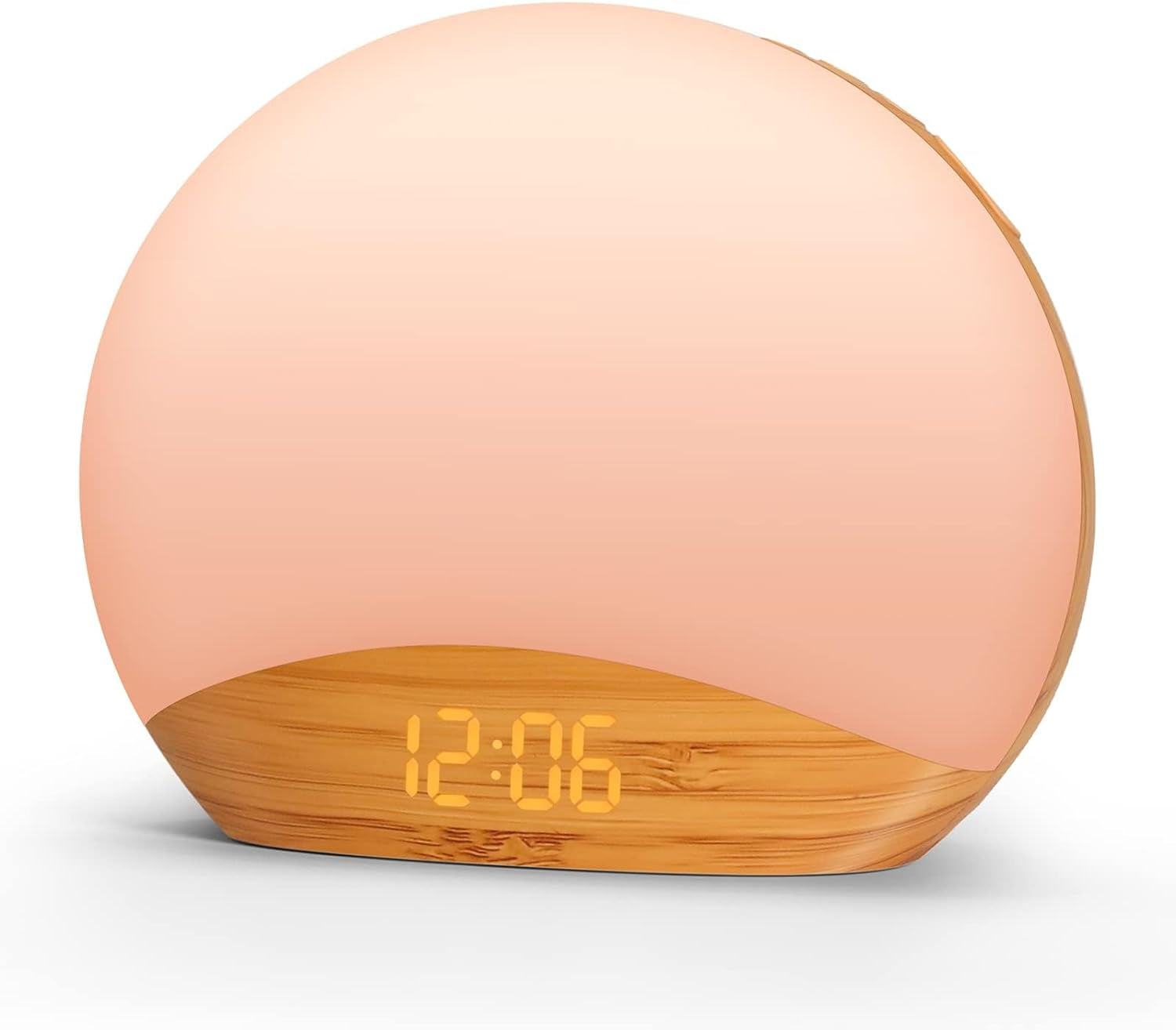 Venature Del Legno Sunrise Luce Sveglia Notturna E Macchina Del Suono, Orologio Digitale Dimmerabile per Camera Da Letto, 26 Suoni Di Sonno, Macchina per Il Rumore Bianco per Bambini, Adulti