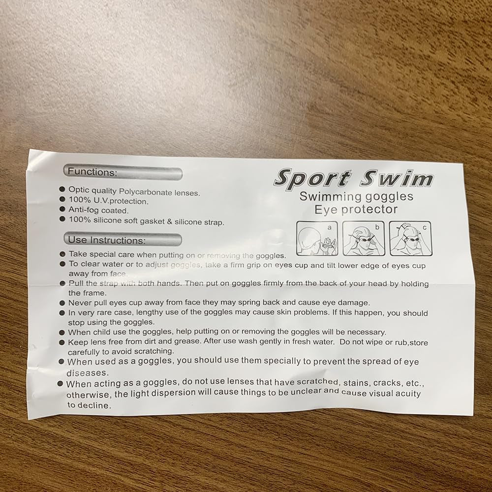 Occhiali ottici Enzodate Ipermetropia RX + da 1 a + 8 Miopia - da 1 a -8 Adulti Bambini Diversi punti di forza per ciascun occhio Nuoto