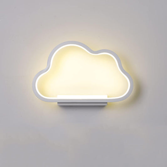 20W Applique Da Parete Interno,Semplice Lampada Da Parete LED a Forma Di Nuvola,Dimmerabile Tricolore Bianco Caldo-Bianco Naturale-Bianco Freddo,Ra≥85,Per Cameretta Bambini, Camera(Bianco)