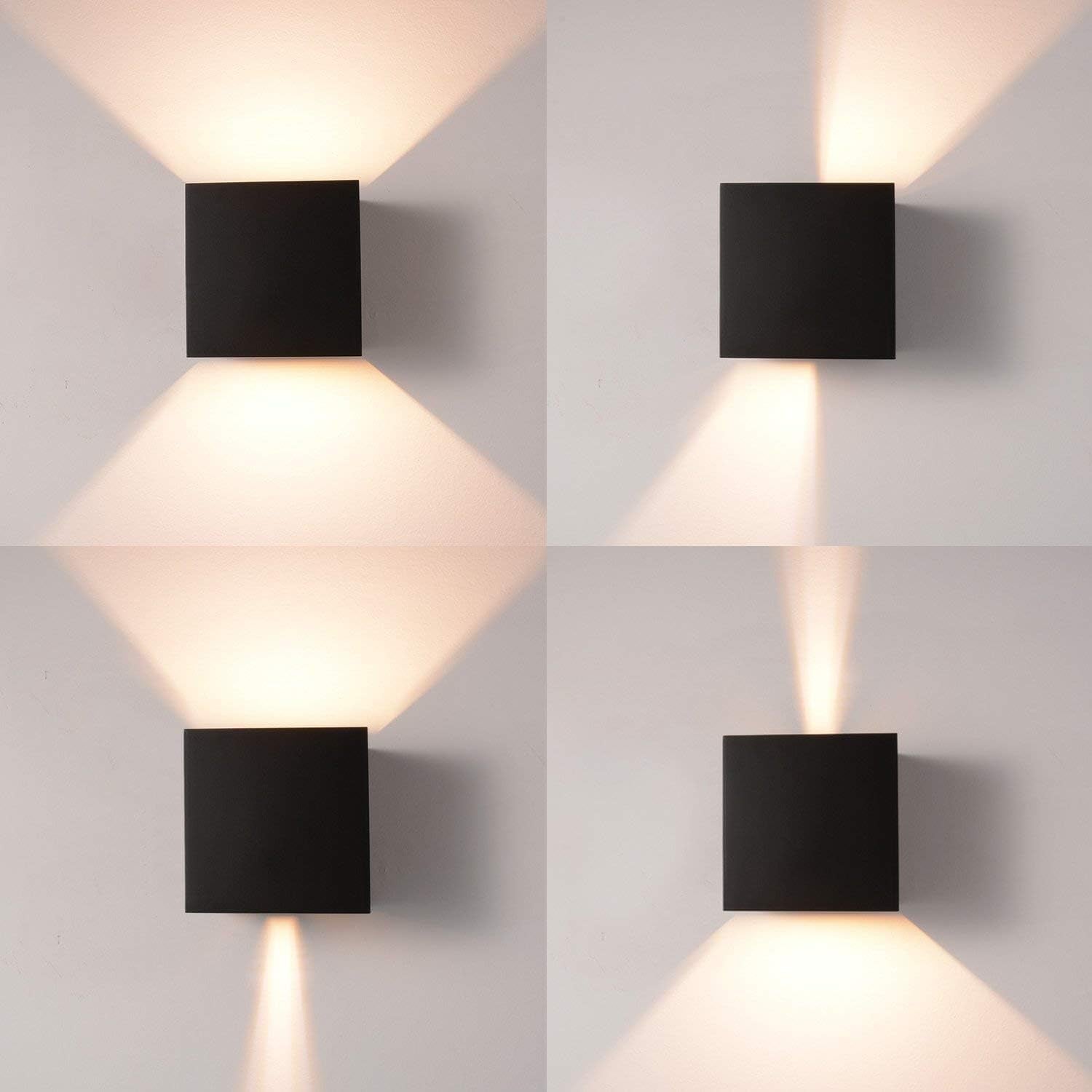 WZOED - Lampada Da Parete a Intensità Variabile, 12 W, per Interni, Impermeabile, Con Angolo Di Irradiazione Regolabile, IP65, Illuminazione a LED per Interni Ed Esterni