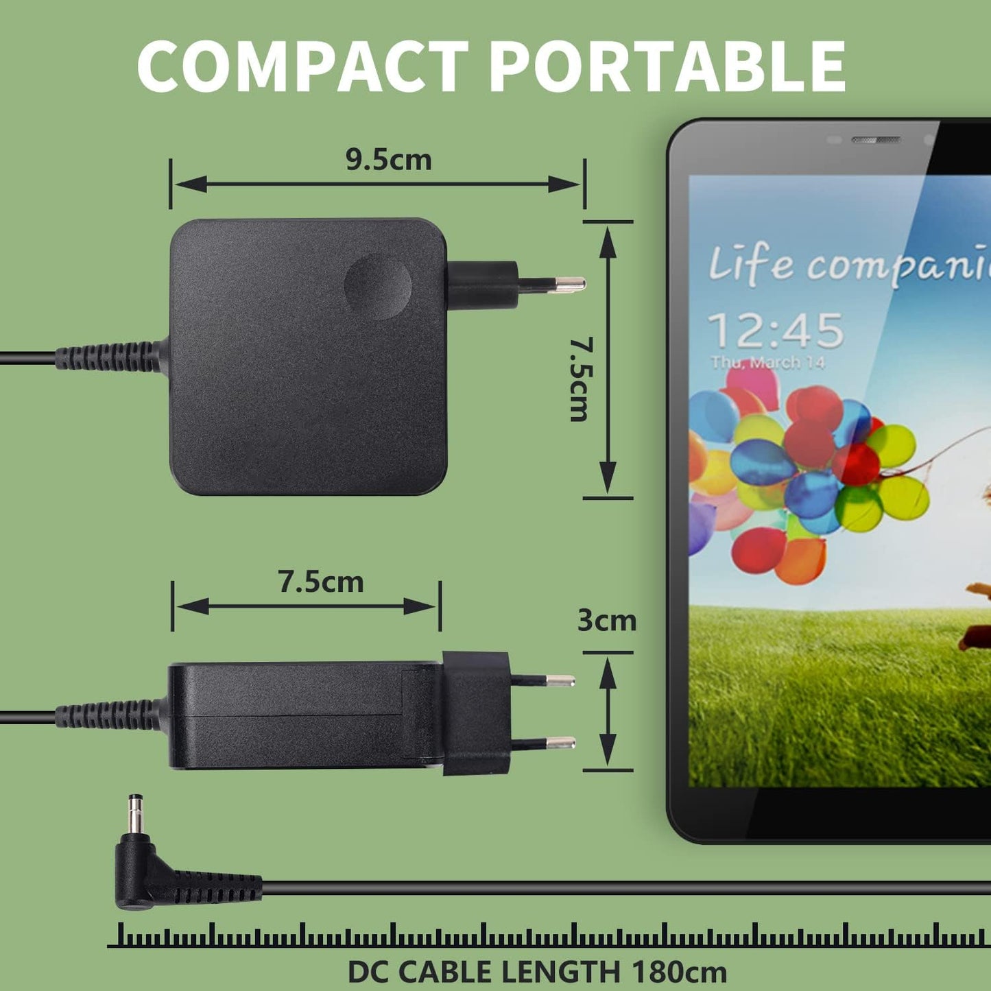 65W Caricatore Alimentatore PC Portatile Compatibile Con Lenovo Ideapad 330-14 330-15 330-17 510-15 330S-14 330S-15, Yoga 710-14IKB 710-14ISK 710-15ISK 20V 3,25A 4,0X1,7Mm Adattatore