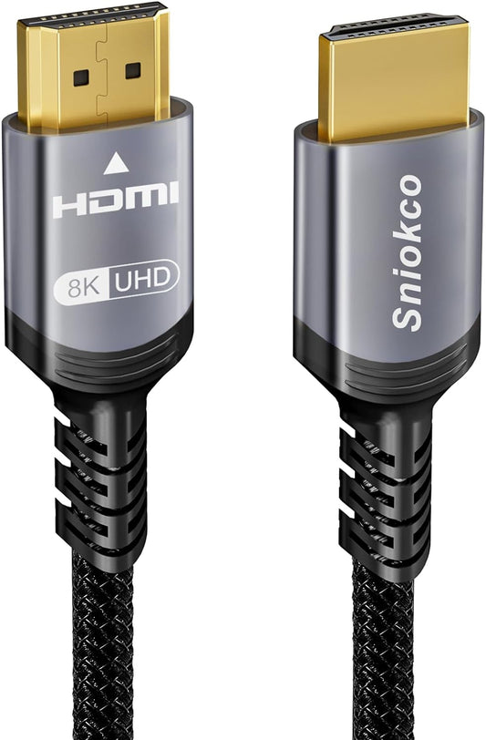 Cavo HDMI 2.1 8K 10M, 48Gbps Cavo HDMI® Alta Velocità 4K 240Hz 165Hz 120Hz 8K 60Hz Earc HDCP2.3 HDR10+ Compatibile Con PC TV Monitor Proiettore Roku Sky-Q PS5 X-Box