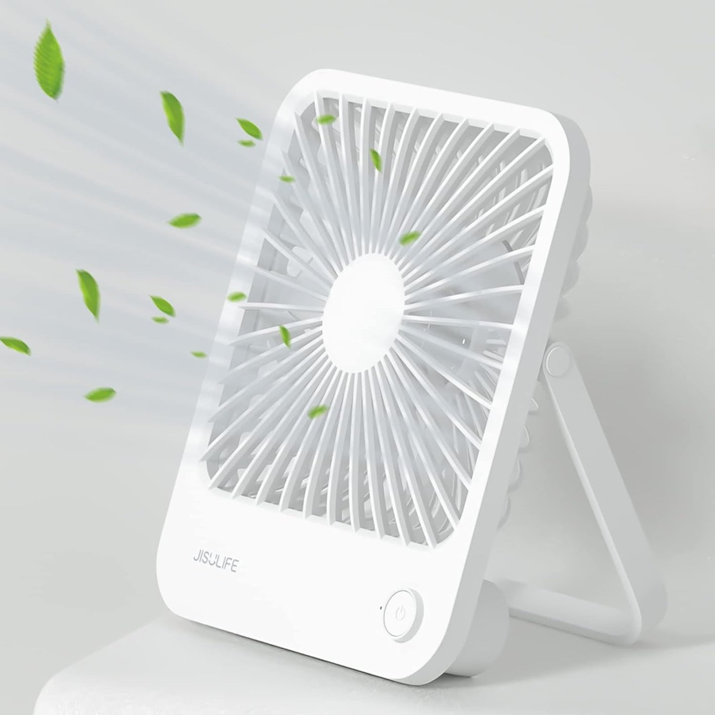 Piccolo Ventilatore Da Scrivania, 4500 Mah, Ventilatore Ricaricabile Alimentato a Batteria, Ventilatore Portatile Pieghevole a 180°, 4 Velocità Regolabili, Ventilatore USB Silenzioso Potente