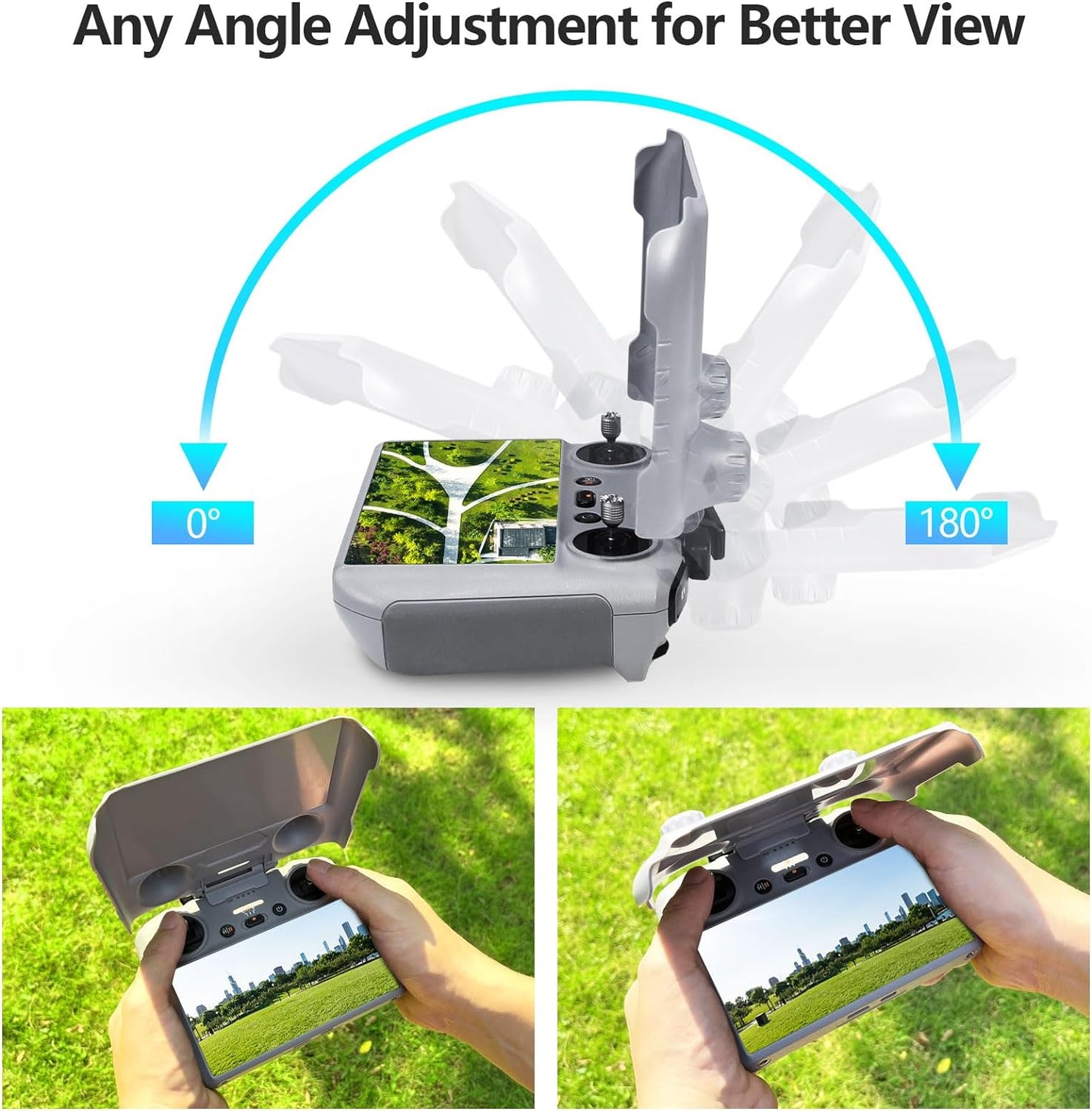 Mini 4 Pro RC-2 Paraluce I Protezione Joystick I Protegge Schermo - 3 in 1 Supporto per Telecomando RC-2 Controller Drone per DJI Mini 4/Air 3 (RC-2 Paraluce Set)