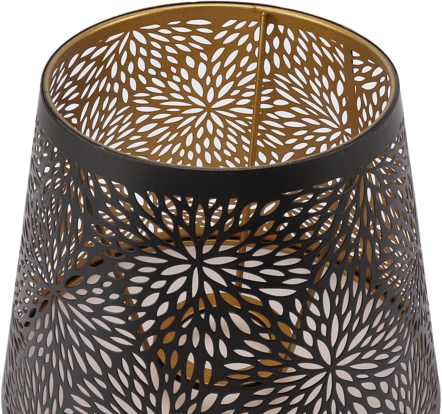Copriparalume in Metallo, Paralume E26 E27 Con Decoro Interno Oro per Lampada Da Tavolo