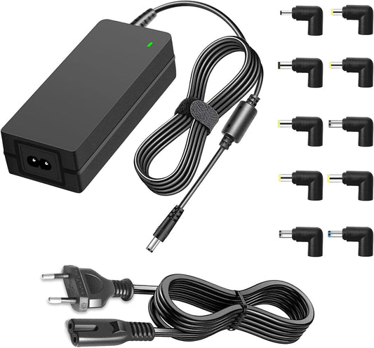 Caricabatterie Universale per Laptop 19V 3.42A , Adattatore Di Alimentazione Da 65W 45W CA a CC, per Notebook 19V 3.16A 2.37A 2.1A.