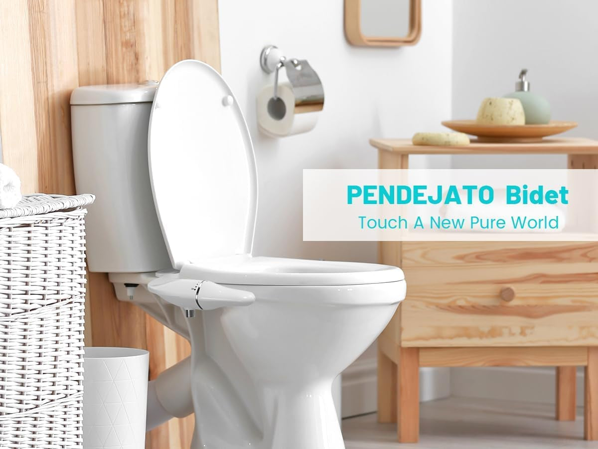 Inserto per Bidet Ultra Sottile per WC, Design Anti-Intasamento, Asta Girevole, Impugnatura Ergonomica per Pressione Dell'Acqua Regolabile, Ingresso in Ottone E Kit Di Collegamento In