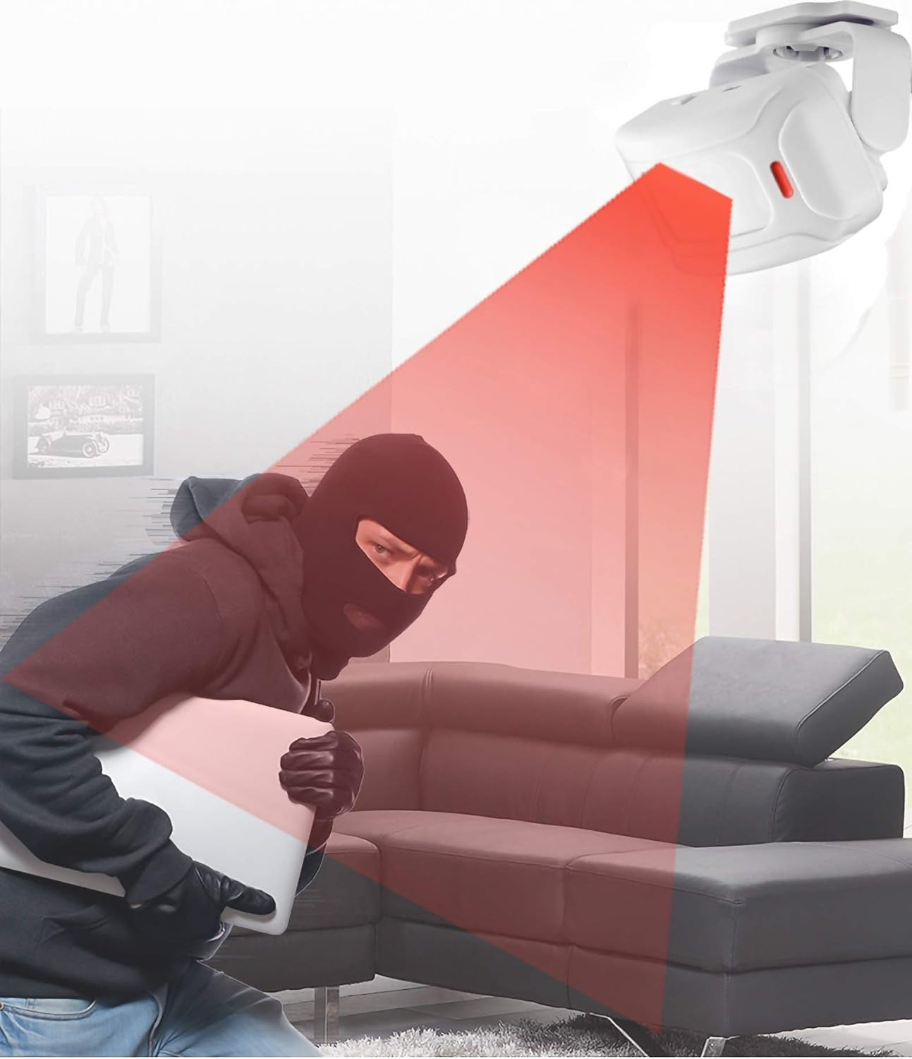 Allarme Con Sensore Di Movimento/Campanello/Allarme, Allarme Di Sicurezza Domestica, Allarme Di Ingresso Di Benvenuto, Allarme Cassetta Postale, Campanello Porta Visitatore, Portata a 279,8 M, 36
