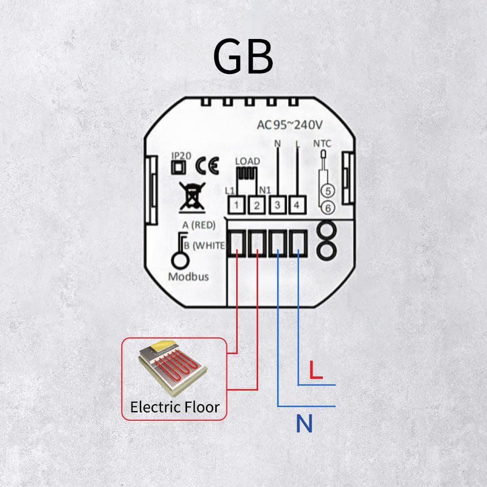 Tuya Zigbee Termostato per Riscaldamento Elettrico a Pavimento 16A Wireless Compatibile Con Smart Life Tuya App Alexa Googlehome Controllo Vocale Richiede L'Hub Zigbee Di Tuya