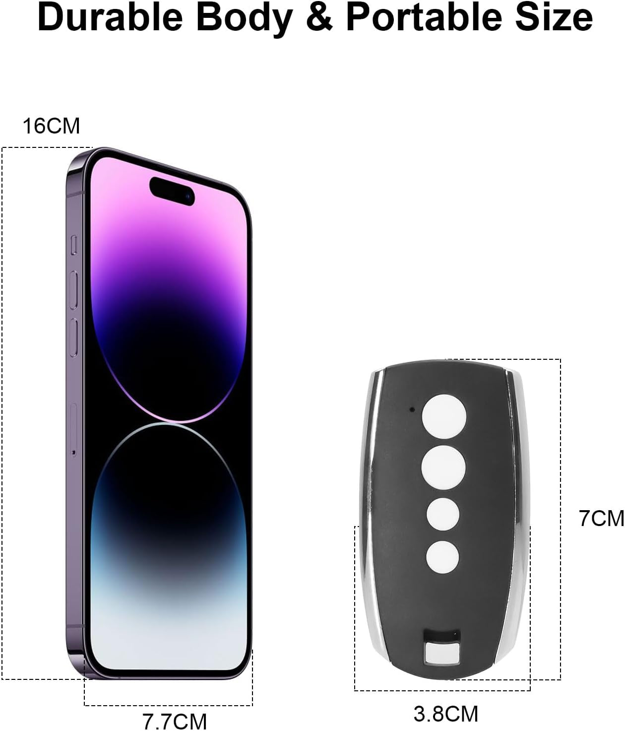 Telecomando, Cancello Compatibile Con King Gates STYLO2K STYLO4K Penna, Trasmettitore Radio 433Mhz, 4 Canali Bip Porta Garage, Codici Rotolanti (Set Di 2)
