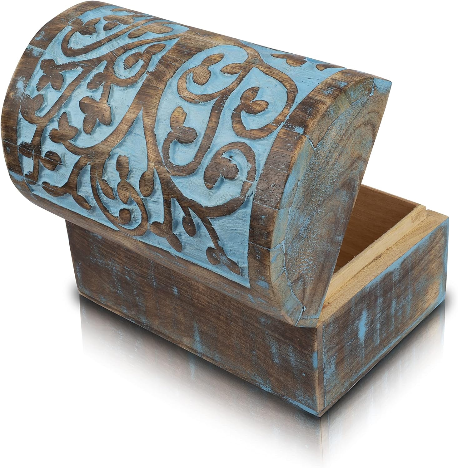 Compleanno Fatto a Mano Decorativo Portagioie in Legno Con Albero Della Vita Intagliato Gioielli Organizer Scatola Dei Ricordi Scrigni Del Tesoro Porta Orologi Scatola Di Serratura Scatola 22 X 15 Cm