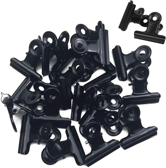 Metal Binder Clip, Clip Multiuso in Metallo, 50 Pezzi Metal Binder Clip Nero, 22Mm Mini Metallo Clip, Piccole Metallo Clip, Pinze Multiuso per Foto, Cucina Di Casa, Forniture per Ufficio(Nero)