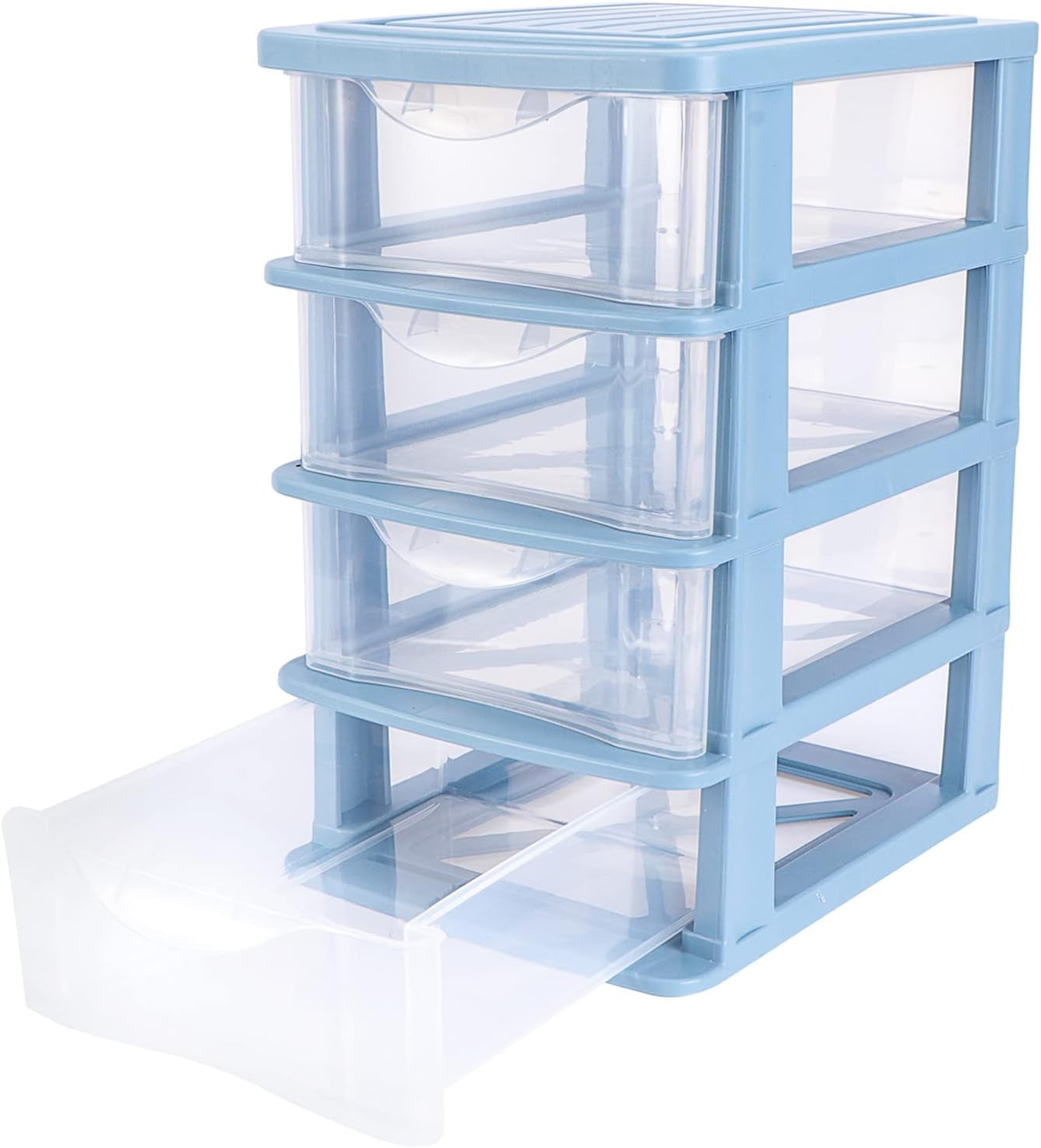 Organizer per Cassetti in Plastica Con Cassetti Trasparenti, Organizer Multistrato, per Ufficio, Scuola, Cucina, Dispensa, Scrivania