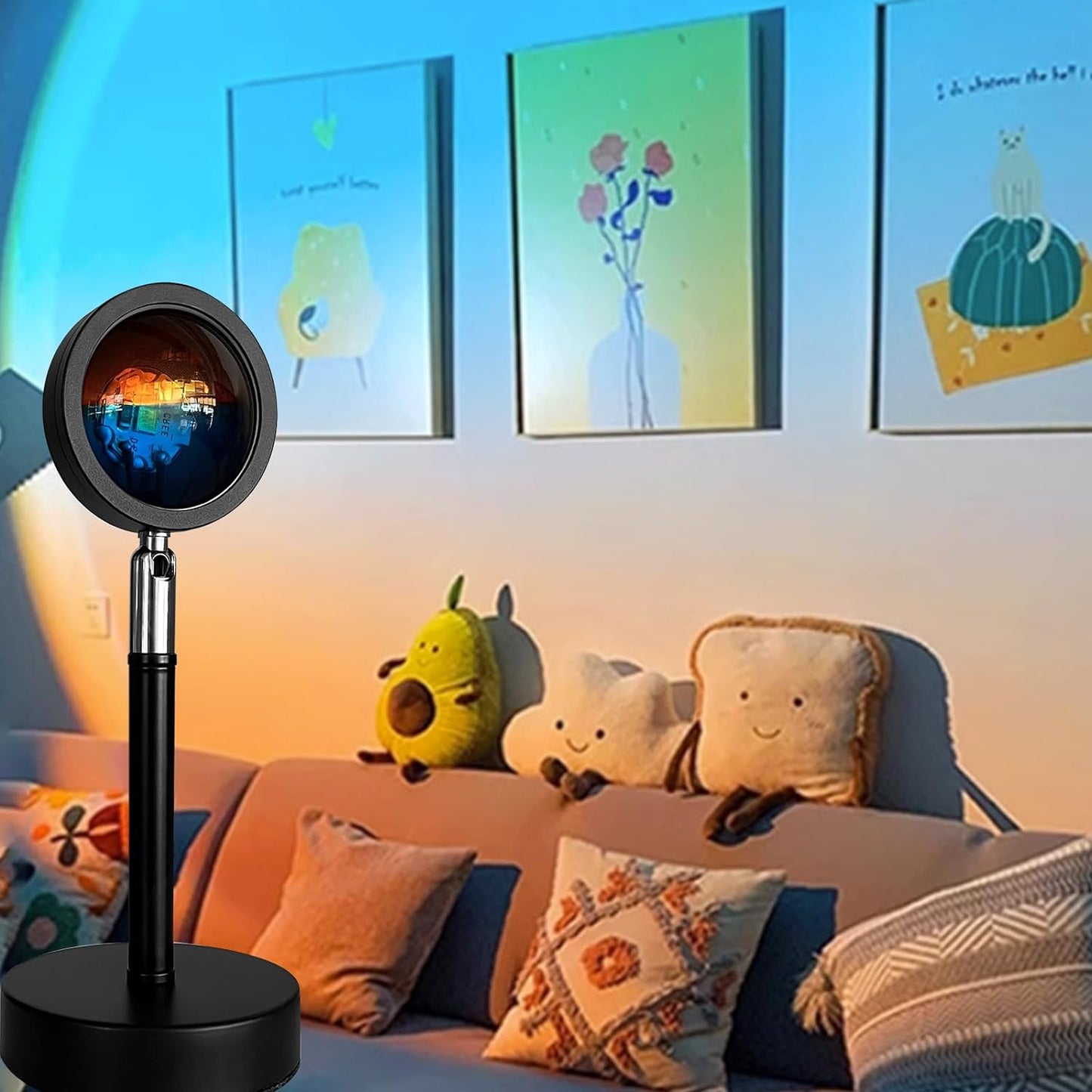 Sunset Lamp, Lampada Proiettore Luci Di 360 Gradi, 5W Luce Del Tramonto, USB Luci LED Camera Da Letto, Lampada Tramonto, Tramonto Sul Mare, Proiettore Luce Rotazione, Decorazioni Camera Da Letto