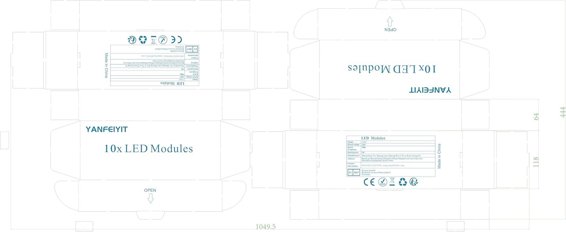 10 Moduli LED Come Ricambio GU10 – 5 W 38 ° Dimmerabile in Ceramica Super Piatta 230 V – Lampadina per Faretto Da Incasso Lampada Lampada Faretto (Bianco Neutro 4000 K)