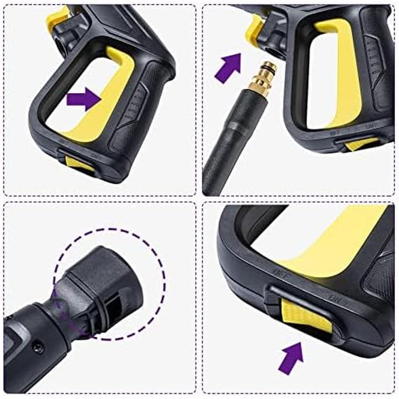 Pistola a Spruzzo E Kit Lancia per Karcher K2 K3 K4 K5 K6 K7 Serie Idropulitrice, Pistola Di Ricambio Quick Connect per Idropulitrici, Ugello a Spruzzo Regolabile per Lavaggio Auto