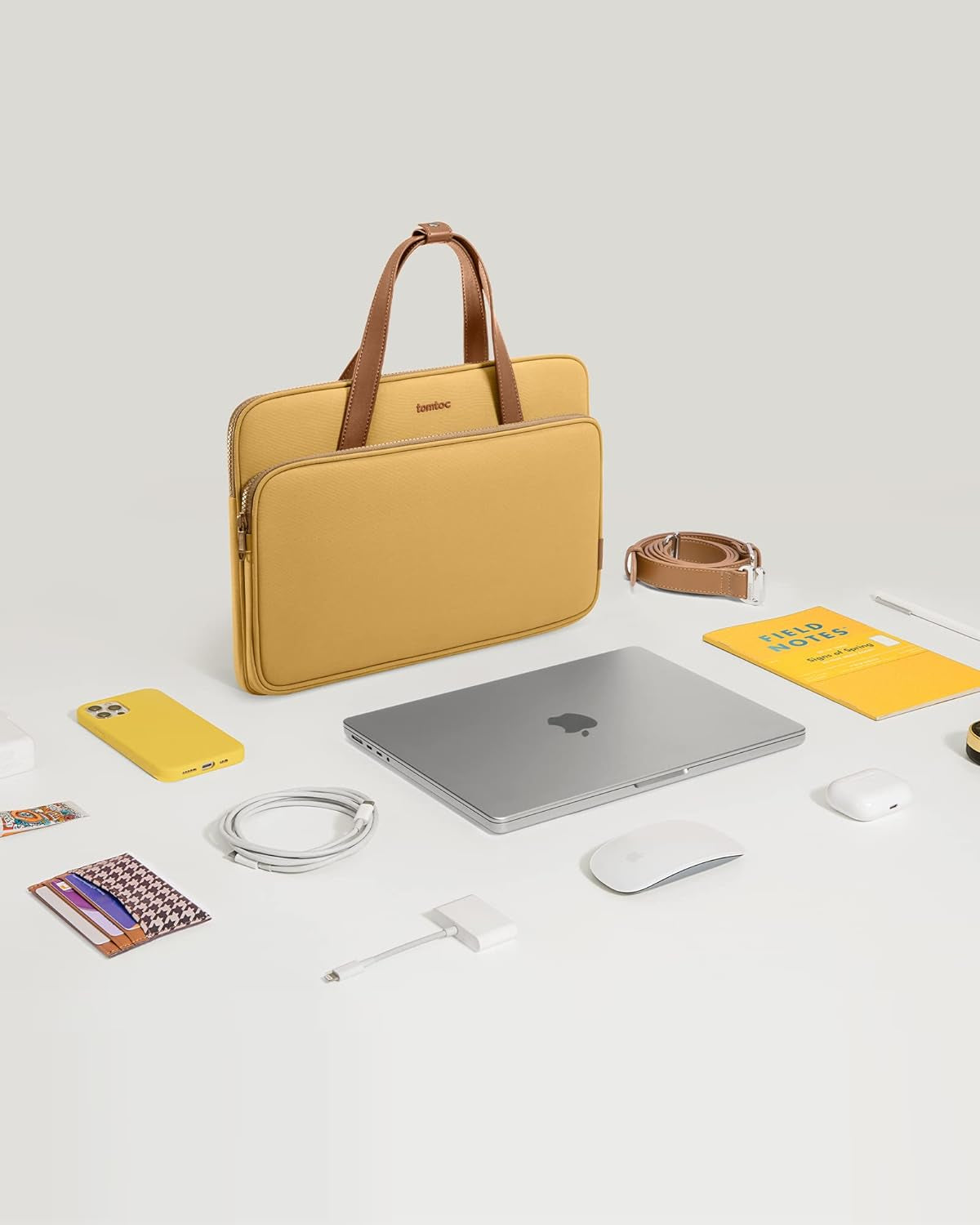 Borsa a Tracolla per 14 Pollici Macbook Pro M3/M2/M1 Pro/Max 2023-2021, 13" Macbook Pro M2/M1 2022-2016, Macbook Air M2/M1 2022-2018, Borsa per Laptop Custodia per 12.9" Ipad Pro Con Tastiera