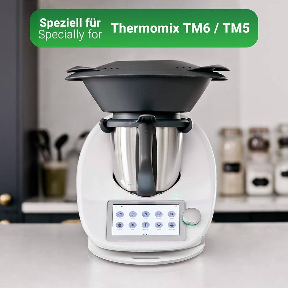 Tavola Scorrevole per Bimby TM6 TM5 in Acrilico, Vassoio Scorrevole per Thermomix, Facile Da Spostare (Bianco)
