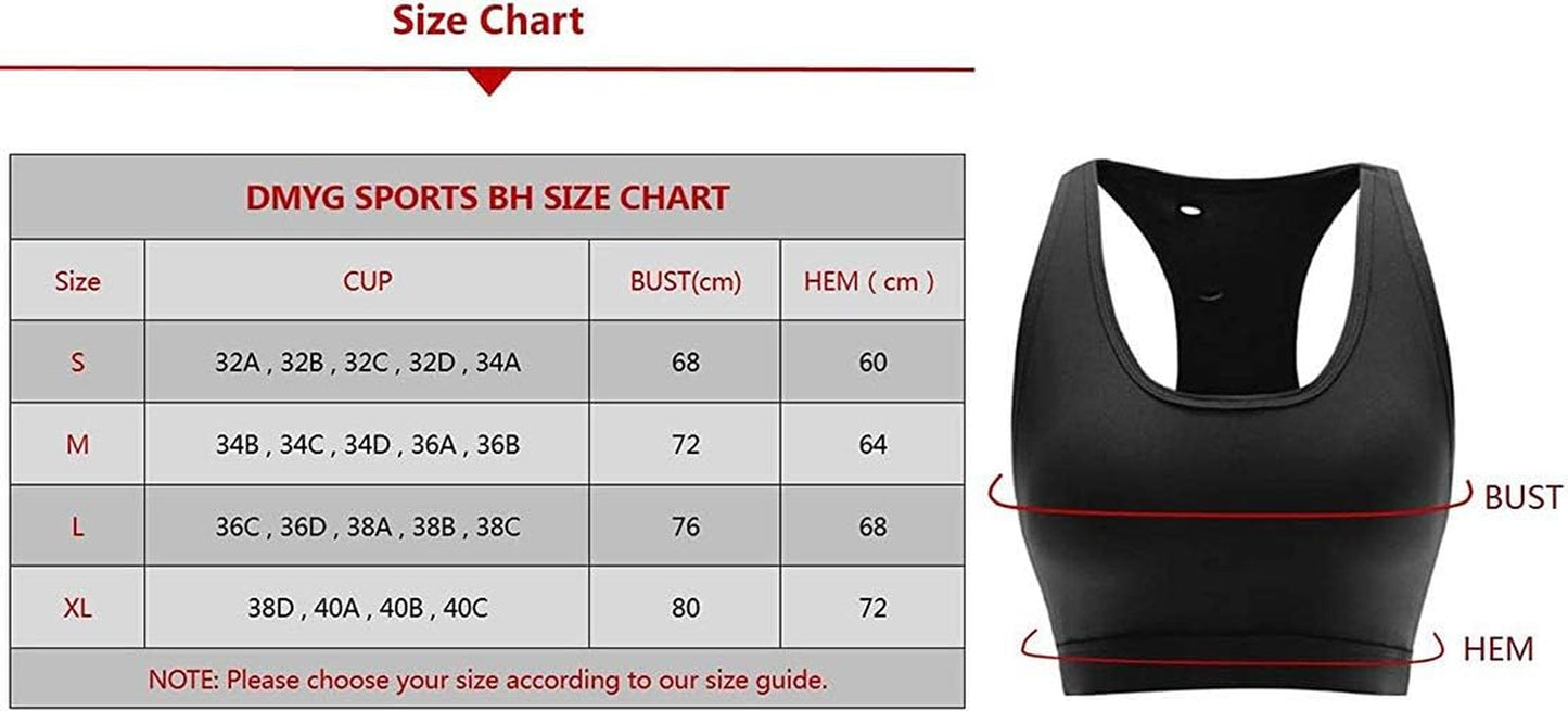 Reggiseno Sportivo per Yoga, Fitness, Reggiseno High Impact Back Pocket Sports Bra Racerback Activewear Bras Con Imbottitura per Running, per Donna Nero L