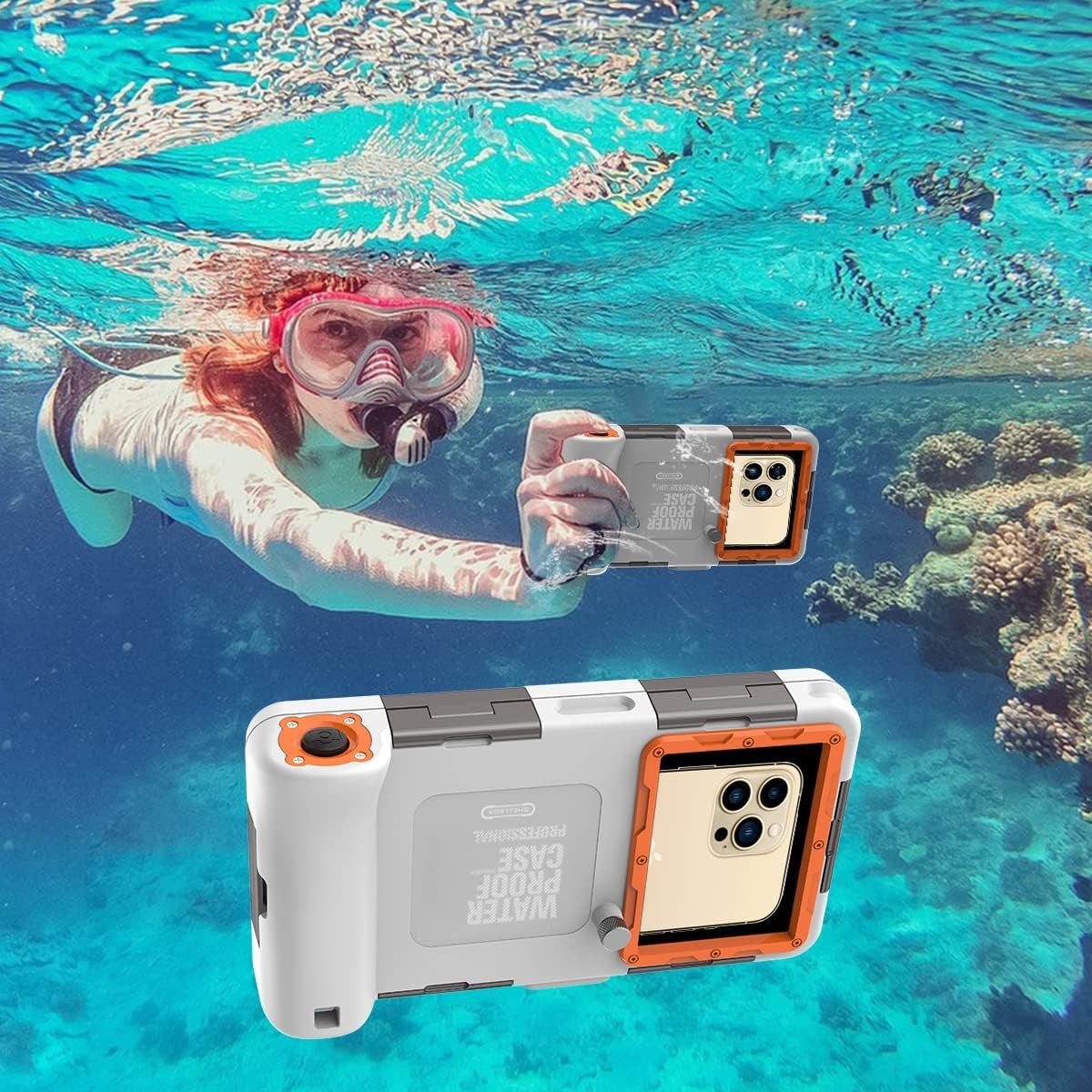 Custodia Impermeabile Smartphone IPX8 Porta Cellulare 15M Subacqueo Compatible per Iphone 15 15 Pro 14 13 12 15 Pro Max Samsung S23 S22 Xiaomi 13 12 Redmi Note 12 11 Pro