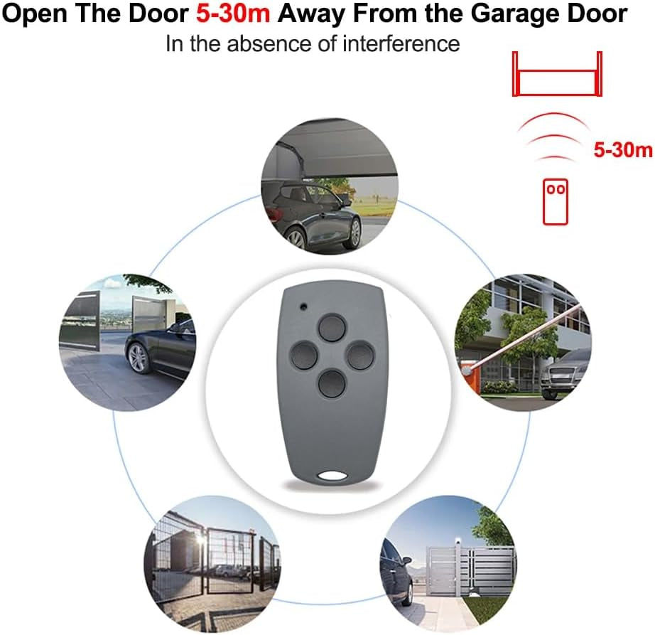 868,3 Mhz Apriporta Garage, Telecomando Compatibile Con 868 Mhz Marantec Digital 302, 384, 304, 313, 321, 323, 131 868, Trasmettitore Manuale 2 Pezzi