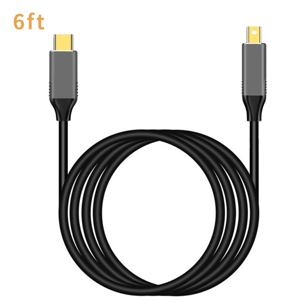 Cavo Da USB Type-C Maschio a Mini Displayport, Cavo Di Conversione Video Da USB C a Mini DP 4K@60Hz Supporto Modalità Specchio Ed Estendo Dello Schermo, 1,8 M, Non-Bidirezionale