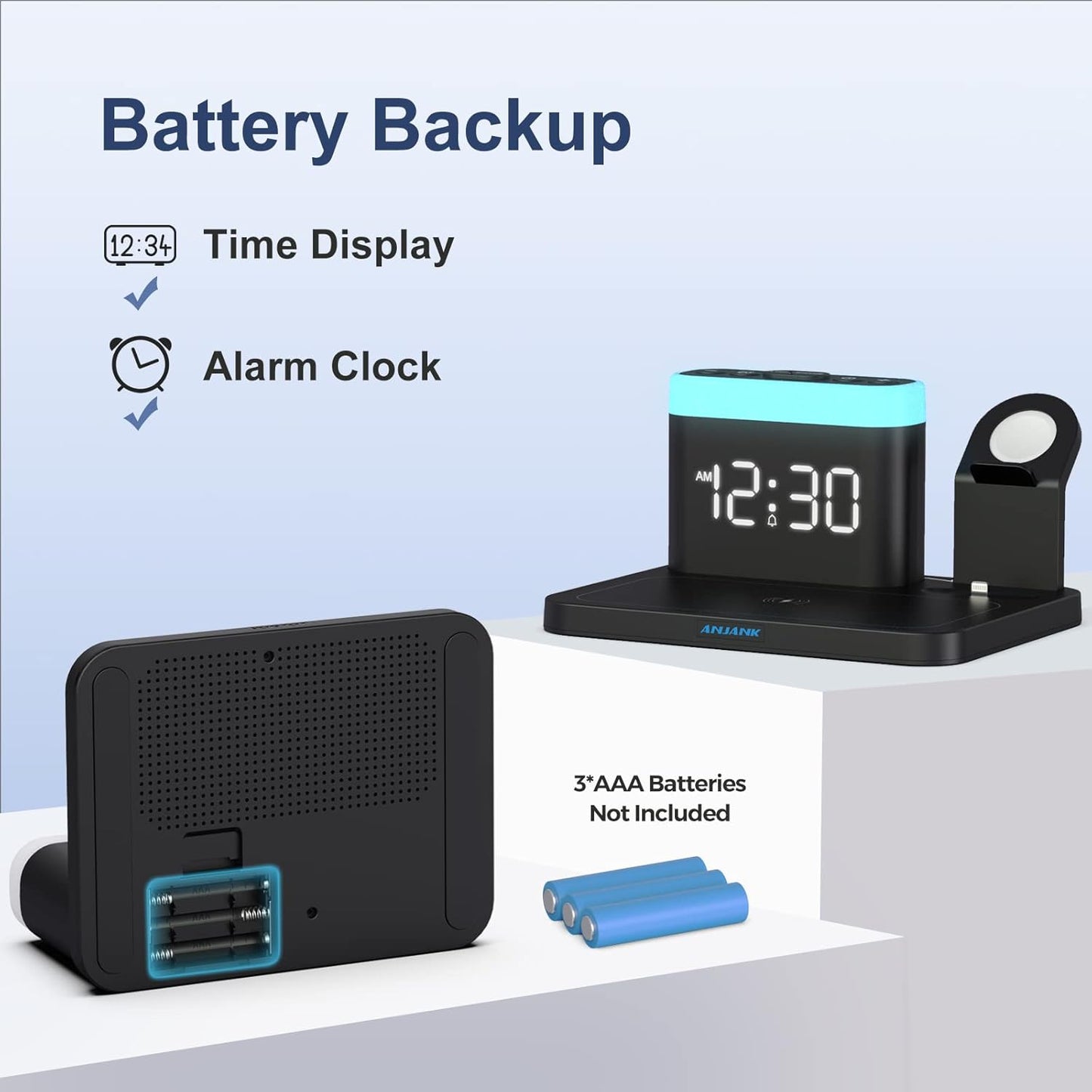 Caricatore 5 in 1 Con Ricarica Wireless,Caricabatterie per Iphone 14/13/12/11/Pro/Max/Plus/Xs Samsung Phone,Apple Watch 8/7/6/5/Se,Airpods Pro/3/2/1