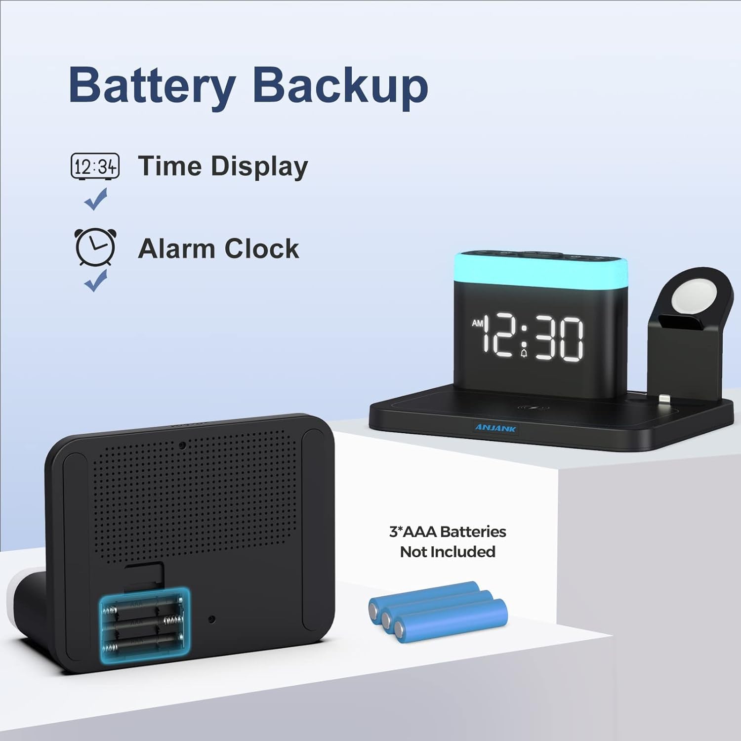 Caricatore 5 in 1 Con Ricarica Wireless,Caricabatterie per Iphone 14/13/12/11/Pro/Max/Plus/Xs Samsung Phone,Apple Watch 8/7/6/5/Se,Airpods Pro/3/2/1