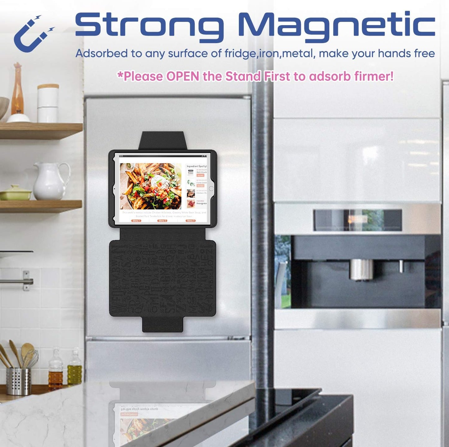Custodia per Ipad 6A/5A Generazione/Air 2 / Pro 9,7 Pollici, Custodia Antiurto per Ipad 9.7 Con Portamatite [Forte Magnetico] Supporto Multiangolo & Slot per Schede (Nero)