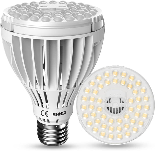 24W Lampada LED per Piante Spettro Completo E27 Bianco 300W Equivalente per Coltivazione Di Piante Da Interno Coltiva La Luce Con Alta PPFD 4000K Luci Diurne per Semina E Fruttificazione