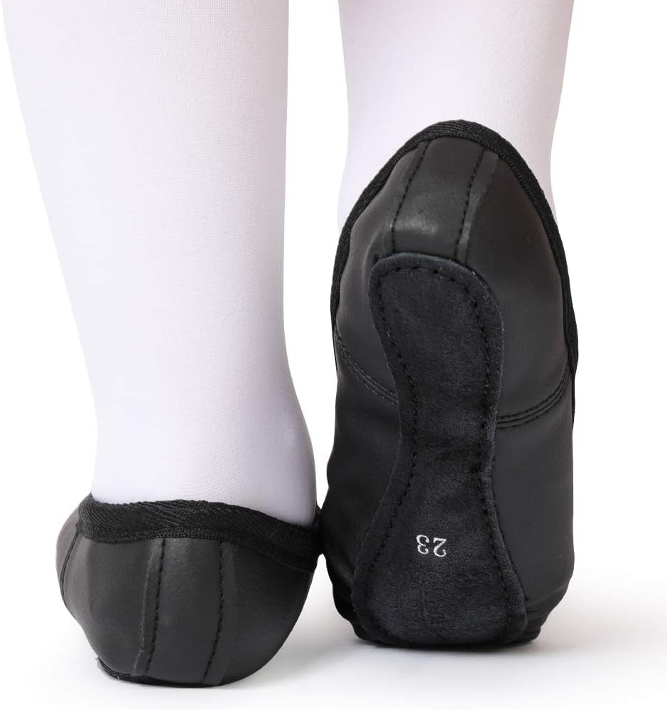 Scarpette Da Danza Classica in Pelle Scarpe Da Ballerina Ginnastica Ballo Pantofole per Bambina Ragazze E Donna