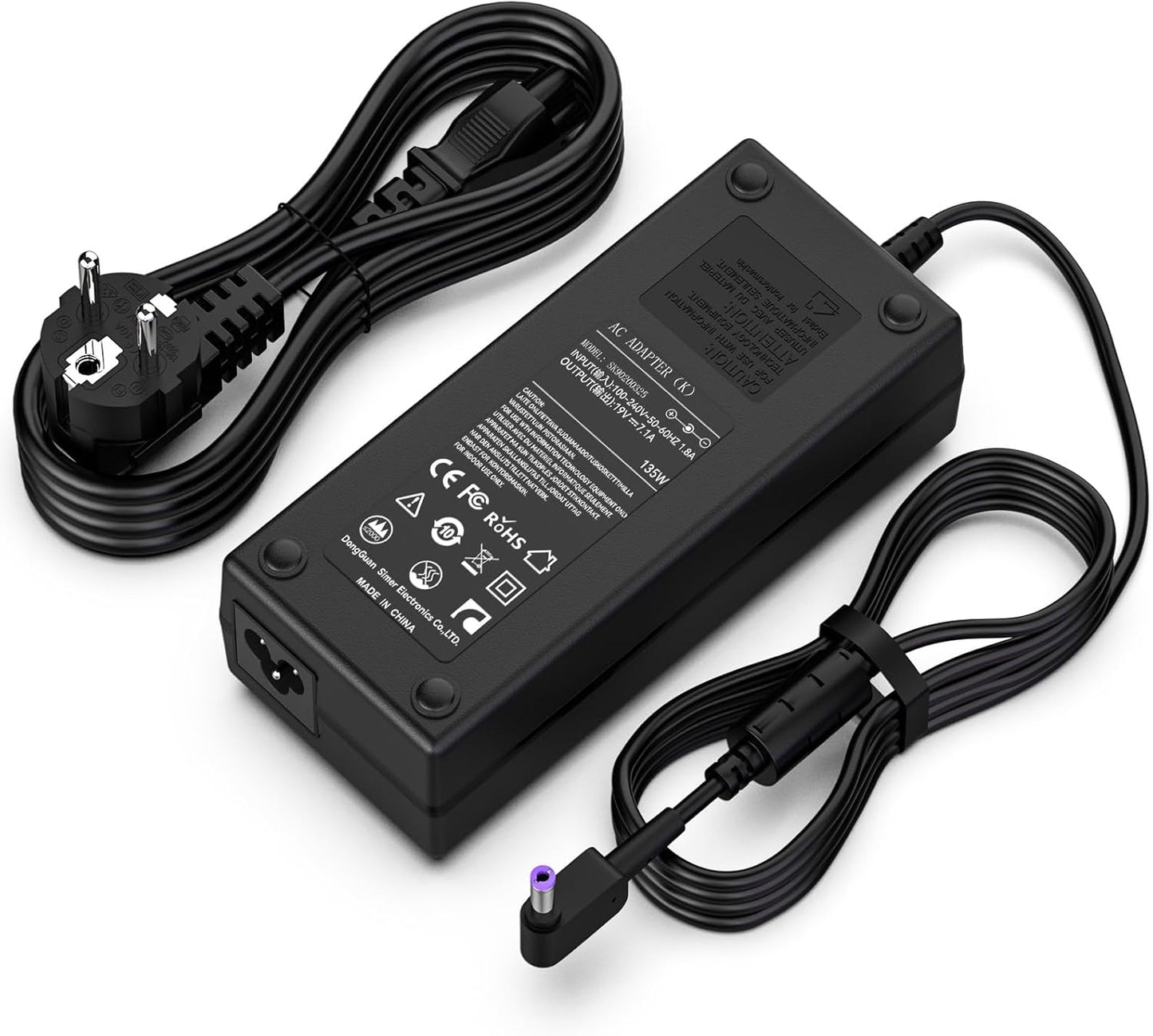 Alimentatore Di Rete per Computer Portatile, 135 W, 19 V, 7,1 A