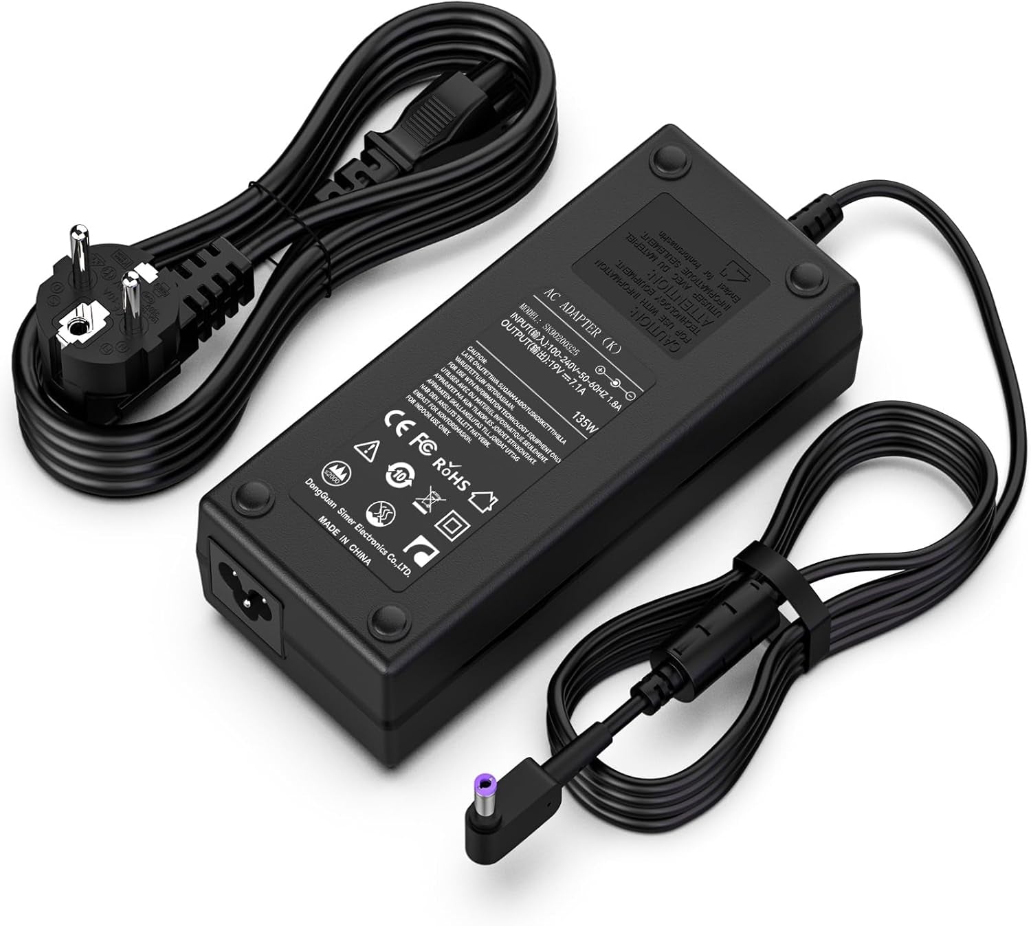 Alimentatore Di Rete per Computer Portatile, 135 W, 19 V, 7,1 A