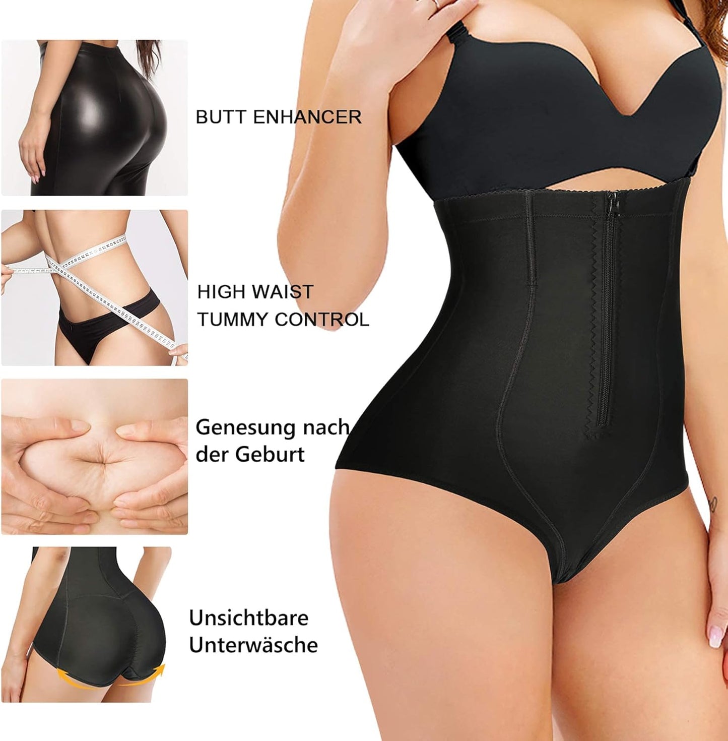 Mutandine Shapewear per Donna Butt Lifter Mutandine per Vita Trainer Body Shaper Hi-Waist Tummy Control Slim Smooth Panty