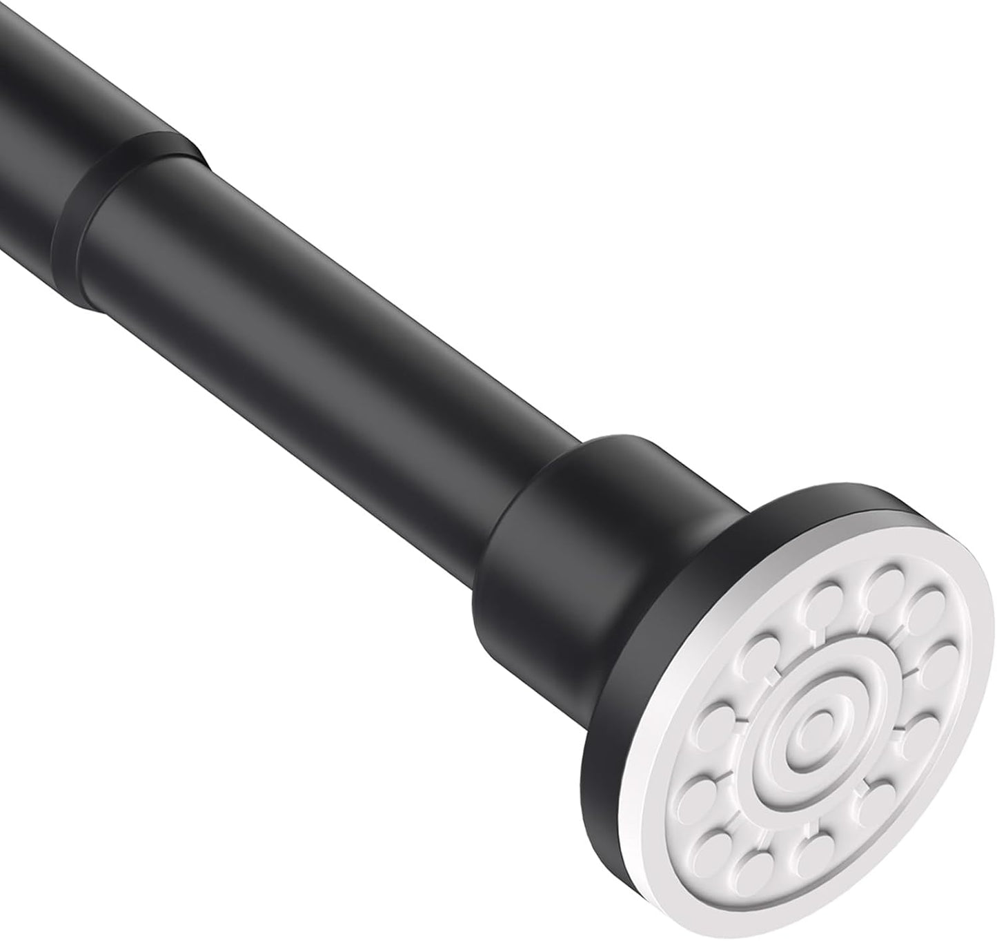 Asta per Tenda Da Doccia, Colore Nero Opaco, Regolabile, Telescopica, 74-255 Cm, Senza Fori E Antiruggine, per Bagno, Finestre